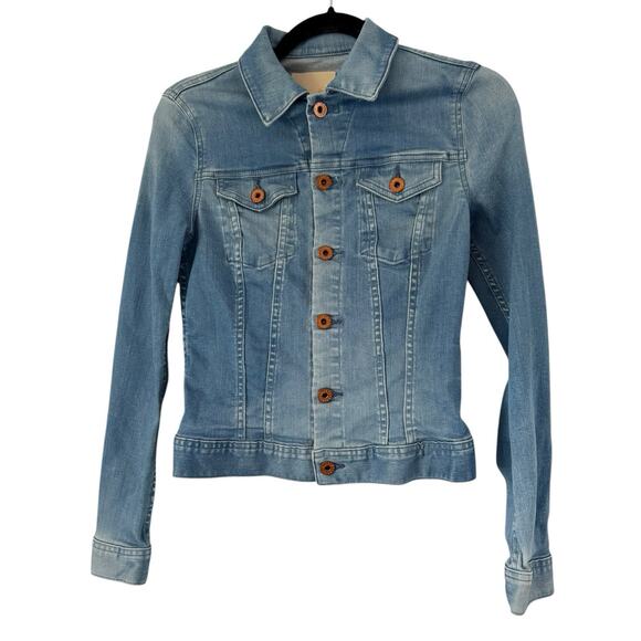 Ag Adriano Goldschmied Jackets & Blazers - AG Adriano Goldschmied Denim Trucker Jacket Button Front Blue Jean Womens Small